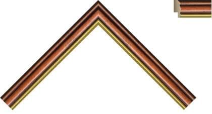 20mm Mahogany Gold Line