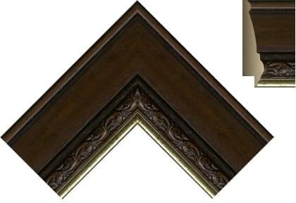 65mm Dark oak Gold line