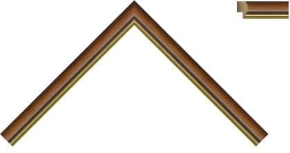 15mm Teak gold lines