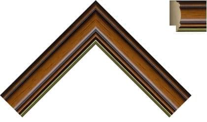 33mm Teak gold line