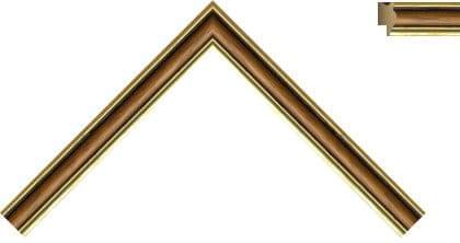 15mm Double gold line teak