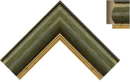 47mm Green Marble Gold Line