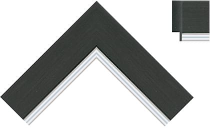 42mm Black with a bright silver line