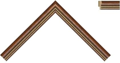 18mm Dark Teak Gold Line