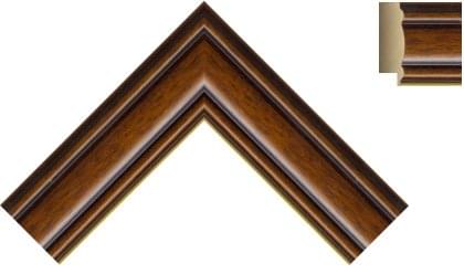 40mm Antique Brown Gold Line