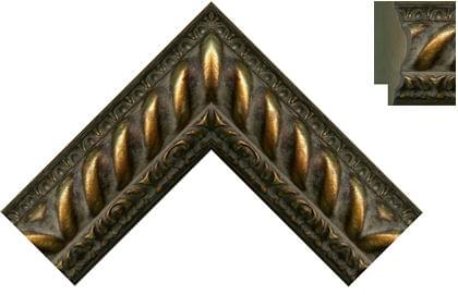 50mm Old rustic gold twirl