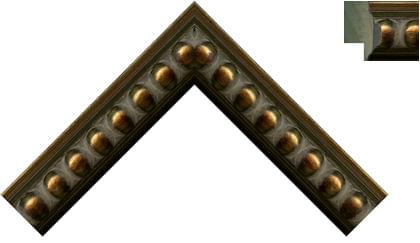 30mm Old rustic gold kidney