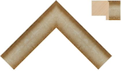 35mm Italian Gold band, White wash