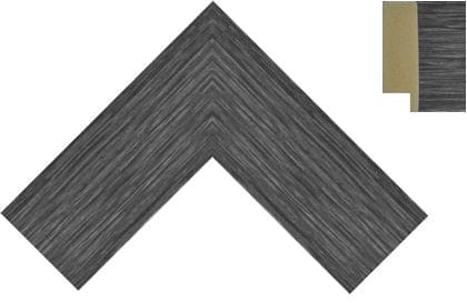 53mm Silver & Black Grain