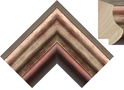 80mm Burnt copper Silver Marble