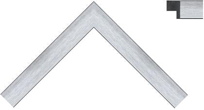 20mm Flat silver - black edge detail ( c )