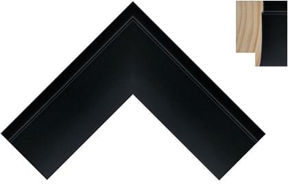 50mm Smooth black raised back edge