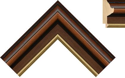 50mm High top brown Gold Line