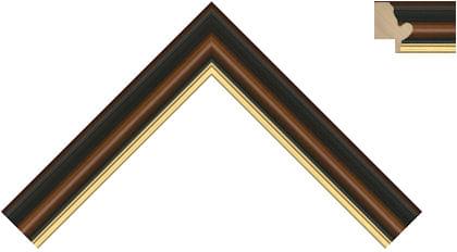 26mm High Top Brown Gold Line