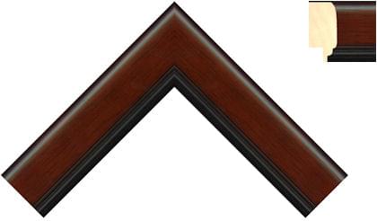 32mm Dark red mahogany black edges