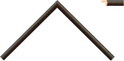 10mm Rounded dark brown