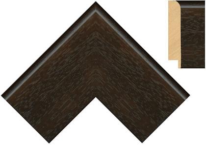 70mm Dark mahogany rounded back edge