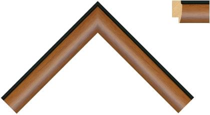 25mm Teak veneer black back edge
