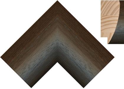 80mm Rounded dark grain mahogany