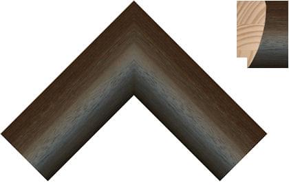 50mm Rounded dark grain mahogany