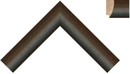 30mm Rounded dark grain mahogany