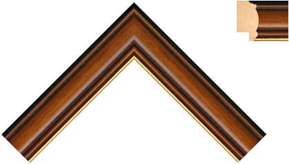 33mm Medium teak gold line