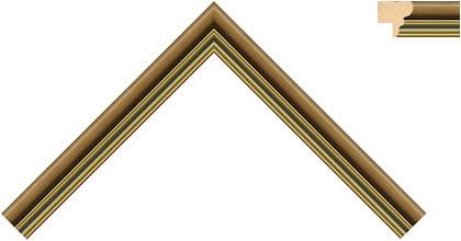 18mm Light teak double gold line