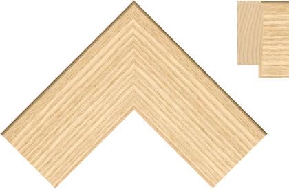 57mm Flat ash rounded back edge