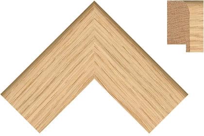 57mm Flat oak rounded back edge