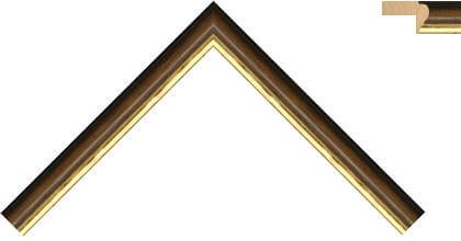15mm Deep mahogany gold line
