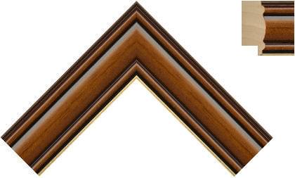 40mm Antique brown gold line