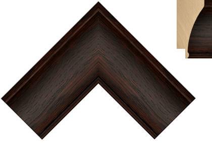 60mm Dark oak stain reverse lip