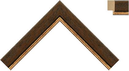 25mm Flat dark oak gold Line
