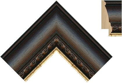 65mm Victorian dark oak gold line