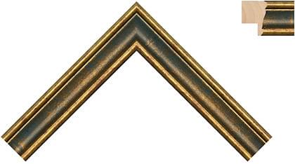 25mm Vichy red mottle gold, blue band