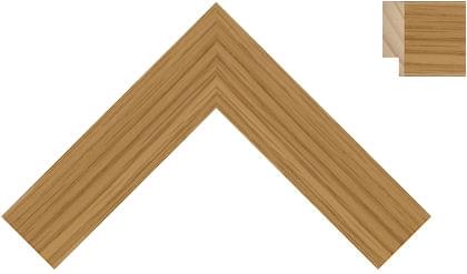35mm Flat grain oak veneer chamfered edges