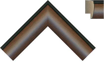 35mm Mahogany veneer black back edge
