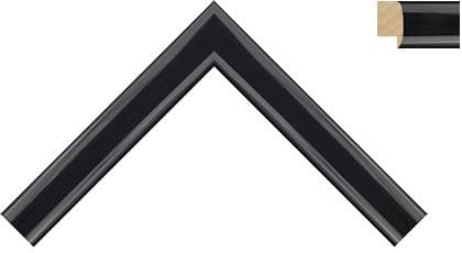 22mm Rounded edge high gloss solid black
