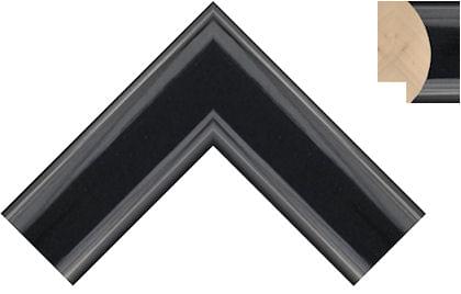 50mm Rounded high gloss solid black