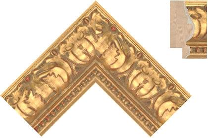 60mm Regency style patterned pale gold