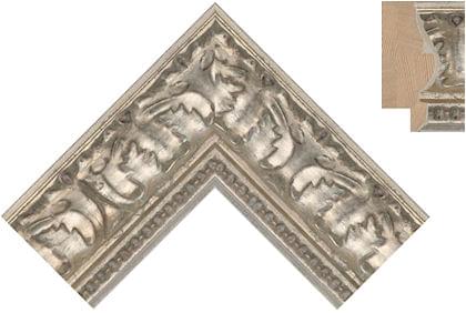 60mm Regency style patterned pale silver