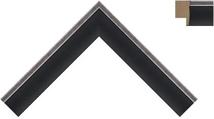 25mm Black with antique silver line and back