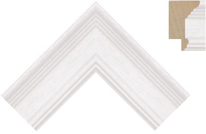 52mm Painted grain reverse step matt white