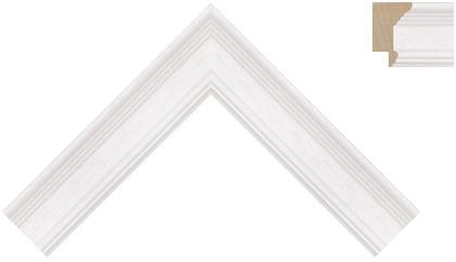 30mm Painted grain reverse step matt white