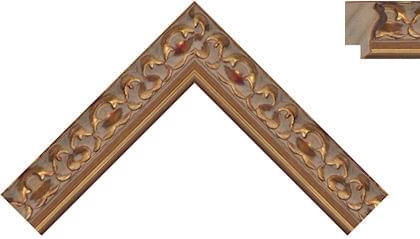 30mm Regency pattern gold and red burnish