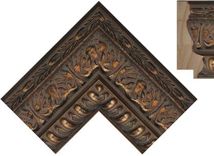 80mm Georgian gold and brown burnish