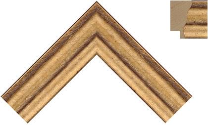 40mm Brushed gold with brown back edge detail
