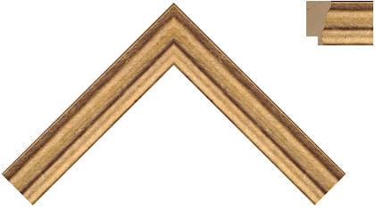 25mm Brushed gold with brown back edge detail