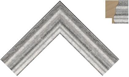 40mm Brushed silver with black side edge detail