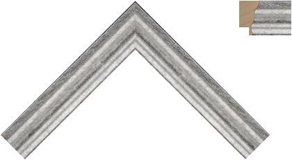25mm Brushed silver with black side edge detail